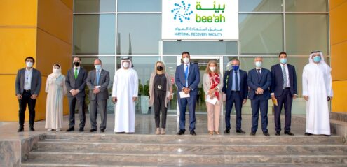 GREEK DIPLOMATIC DELEGATION TO UAE VISITS BEE’AH & POLYGREEN’S CIRCULAR ECONOMY FACILITY, EVOGREEN, IN SHARJAH